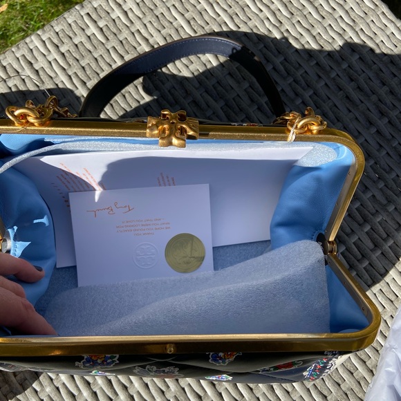 Tory Burch Floral Cleo Handbag - Picture 5 of 8